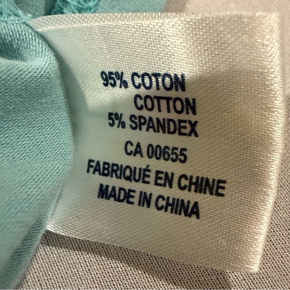 Source Unknown Sweater Cotton Blend V Neck Green Long Sleeve Tee Women’s Sz M - Picture 7 of 7